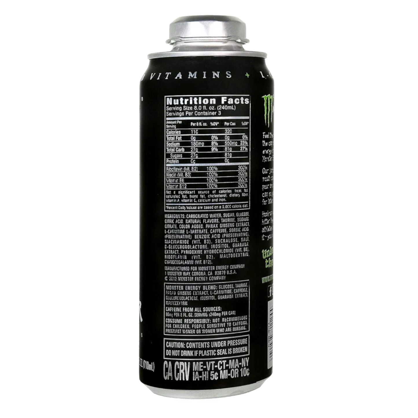 Monster Energy 24 oz with Resealable Lids (Mega Monster)