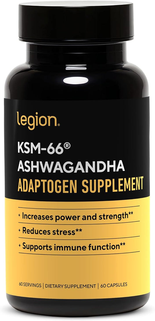 Legion KSM-66® Ashwagandha Adaptogen Root Extract 60 Servings