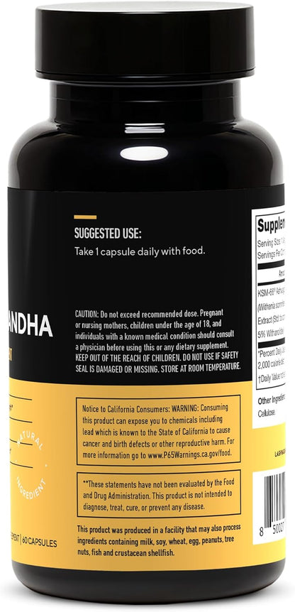 Legion KSM-66® Ashwagandha Adaptogen Root Extract 60 Servings